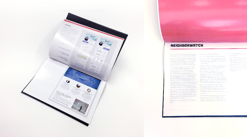 Design fictions printed in a book for participants to interact with